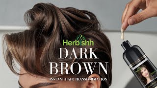 Transform Your Look with Herbishh Dark Brown Color Shampoo  No Damage  Instant Results [upl. by Stetson926]