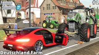 Discovering an Awesome German Map Mowing amp Baling Grass Bales │Deutschland│FS 22│Timelapse1 [upl. by Ammann]