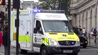 Childrens Intensive Care Ambulance St John´s London responding Bull HornWailTwo Tone [upl. by Binetta]