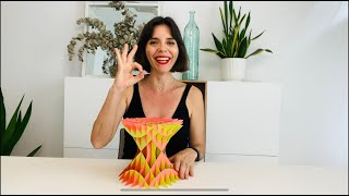 Tutorial Hiperboloide de una hoja Hyperboloid of one sheet tutorial Sliceform [upl. by Shellans]