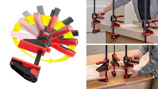 Uniek flexibel en ergonomisch Eénhands lijmtangen EZ360  BESSEY [upl. by Enutrof12]