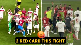 18 Yellow amp 2 Red Cards  Turkey vs Czech Players Big Fight at FullTime 😳😡  Euro 2024  Reactions [upl. by Gasper895]