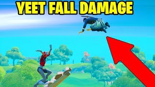 YEET AN OPPENENT AND DEAL FALL DAMAGE FORTNITE CHAPTER 2 SEASON 1 UNFUSED CHALLENGE [upl. by Aroda61]