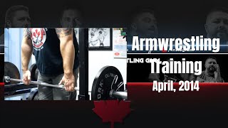 Armwrestling Training  April 2014  Ryan Espey [upl. by Evars]