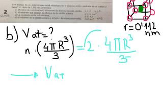 Ejercicio Redes Cristalinas BCC  Estructura interna materiales [upl. by Nahshunn]