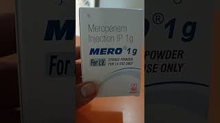 MERO 1 g  Meropenem Injection IP  For IV [upl. by Eanil]