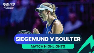 Laura Siegemund v Katie Boulter Germany v Great Britain 2024 Billie Jean King Cup Finals Highlights [upl. by Cuthburt671]