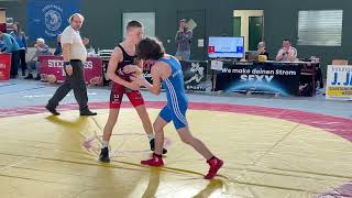 Wrestling  Ringen LM Sachsen 2023 Jugend B grecorom 57 kg Schmidt  Grydnov [upl. by Ewall]