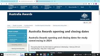 Australia Award Scholarship 2024 Fully Funded Scholarship [upl. by Brenden]