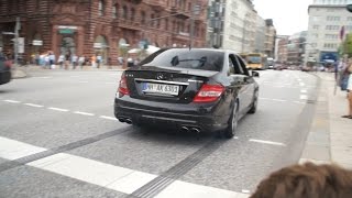 Mercedes C63 AMGs  Burnout  Rev Battle [upl. by Edahsalof502]