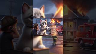 Kitten Mistake And Got House Fire 😿🔥🚒 catai cat gingercat catvideos catlover shorts aicat [upl. by Yeltsew]