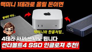 맥미니 맥북 외장 SSD 인클로져 추천  같은 비용이면 1TB 비용으로 4TB 더하고 속도도 부족함 없이 해결 [upl. by Aynekat]