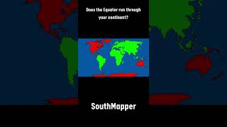 Does the Equator run through your continent mapping map shorts [upl. by Adlev60]