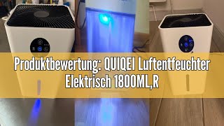 Produktbewertung QUIQEI Luftentfeuchter Elektrisch 1800MLRaumentfeuchter Extra leise Tragbarer De [upl. by Leitao]