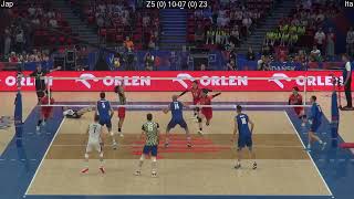 Volleyball Japan  Italy Amazing FULL Match Tiebreak [upl. by Neumann]