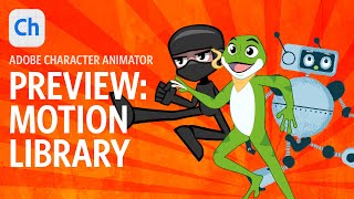 Preview Motion Library Adobe Character Animator [upl. by Darahs]