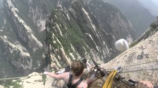 华山 Hua Shan Cliffside Plank Walk [upl. by Air]