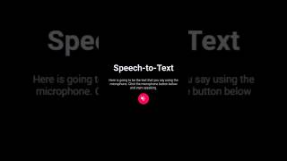 Html CSS JavaScript  Speech to Text  voice notes  shorts how programming [upl. by Salakcin]