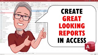 How to Create Professional Looking Report in MS Access  The Introduction to MS Access Course [upl. by Einram]