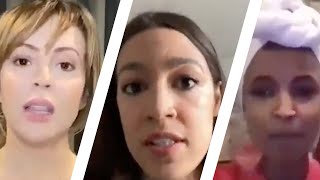 AOC Ilhan Omar Alyssa Milano Advocate Leftist Policies During Coronavirus Shutdown [upl. by Yelsha]