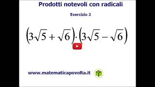 Prodotti notevoli con i radicali  Esercizio 2 [upl. by Olimpia]