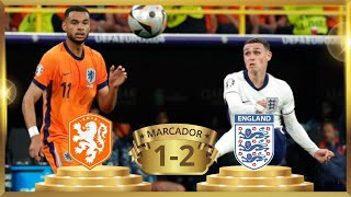 Holanda 1  2 Inglaterra ⭐ EUROCOPA  NARRACIÓN LATINOAMÉRICA  CC BY 30 en vivo [upl. by Nostrebor]