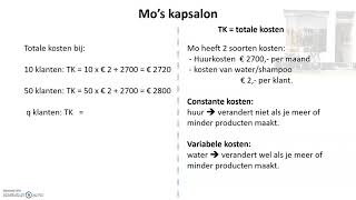 Kosten en opbrengsten formules [upl. by Gonsalve]