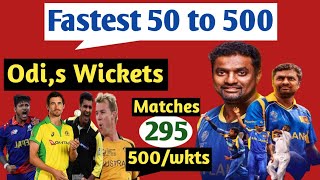 Fastest 50 to 500 Odi Wickets  Fastest 50500 Wickets in Odi [upl. by Ajani299]