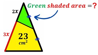 Can you find area of the Green shaded region  Justify  math maths  geometry [upl. by Tiphane]