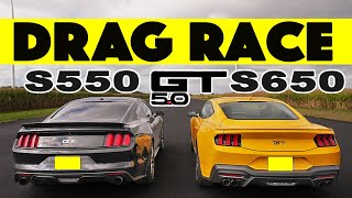 2024 Mustang GT S650 vs S550 Ford Mustang GT more for less Drag and Roll Race [upl. by Jedd465]