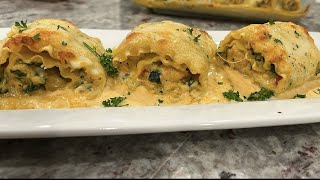 Cajun chicken Lasagna rollups  Valentine’s Day Dinner Ideas [upl. by Assiar]