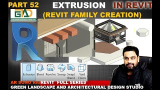 PART 52 EXTRUSION IN REVITFAMILY CREATION extrusion revitarchitecture2022 [upl. by Ahtikal]