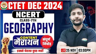 CTET DEC 2024  Class 7th Geography Geography Marathon CTET Level 2 Geography By Ankit Sir [upl. by Obnukotalo]