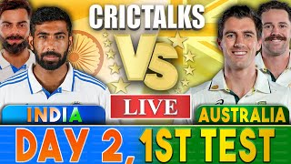 Live India vs Australia 1st Test Day 2 Perth  Live Scores amp Commentary  IND Vs AUS  Session 3 [upl. by Shane]