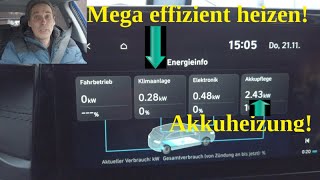 Der Heizungstrick beim Elektroauto Ioniq und neue Erkenntnisse Effizient mit der Wärmepumpe heizen [upl. by Eniahs]