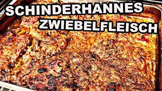 SCHINDERHANNES Zwiebelfleisch vom Grill  The BBQ BEAR [upl. by Goldfinch601]