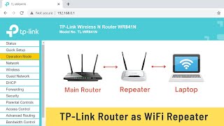 How to Use TPLink Router as a WiFi Repeater TLWR841N [upl. by Lamak]