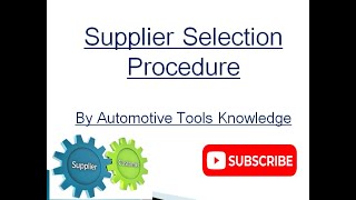 Supplier Selection Process as per IATF 16949 in Hindi [upl. by Ennairrek]