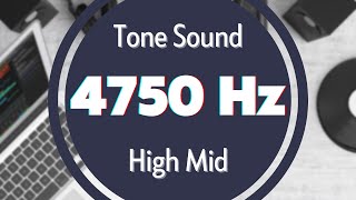 4750 Hz Frequency Sound Tone Audio Signal Sine Waveform High MID [upl. by Hillari]