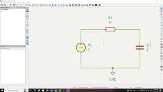 Simulation of simple RC charging circuit  KiCAD  SPICE simulation [upl. by Eolanda255]