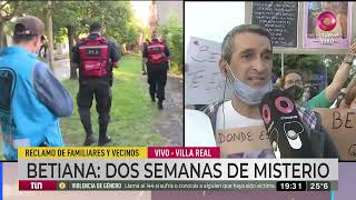 Desaparición de Betiana masiva marcha de familiares y amigos en Villa Real [upl. by Aenil]