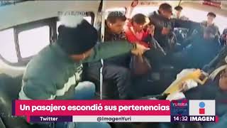 Asalto en combi de Texcoco asaltantes golpean a pasajero antes de irse  Noticias con Yuriria [upl. by Hola]