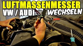 VW  AUDI LUFTMASSENMESSER LMM WECHSELN  TAUSCHEN  FUNKTIONSWEISE [upl. by Bringhurst137]