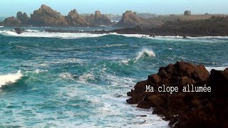 Ouessant  la mer dIroise déchainée sur la côte nord [upl. by Corbin]