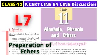 L7 Preparation of Ethers  Class 12 NCERT Chemistry Chapter 11 Alcohols Phenols and Ethers Hindi [upl. by Calendra]