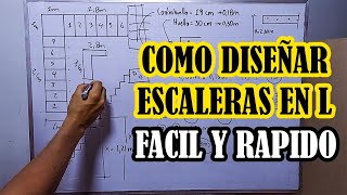 COMO DISEÑAR UNA ESCALERA DE FORMA FÁCIL Y RÁPIDO [upl. by Glimp732]