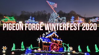 Pigeon Forge Winterfest Christmas Lights Walkthrough and Review 2020 Old Mill Patriot Park [upl. by Dania]