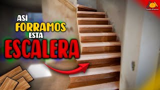 Como FORRAR UNA ESCALERA paso a paso  ConstruProceso [upl. by Rama]