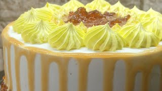 caramel crunch cake easy and quick recipe of caramel sauce and crunch by chef shakira [upl. by Trygve]