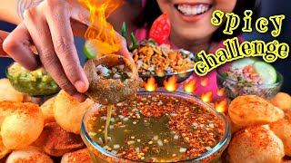 SPICY PANIPURI CHALLENGE  PANIPURI EATING CHALLENGE  INDIAN STREET FOOD  EATING VERY SPICY FOOD [upl. by Leumel794]